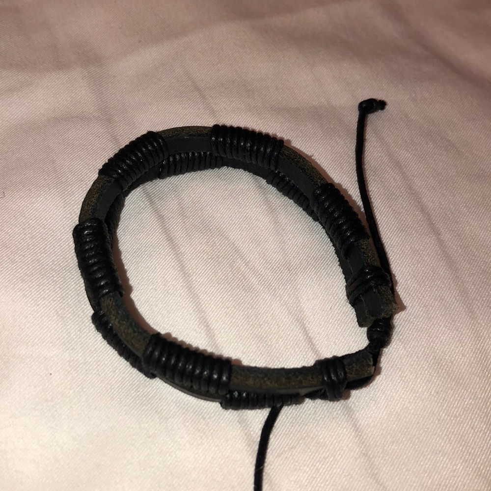 Black tribal, surf bracelet, men’s